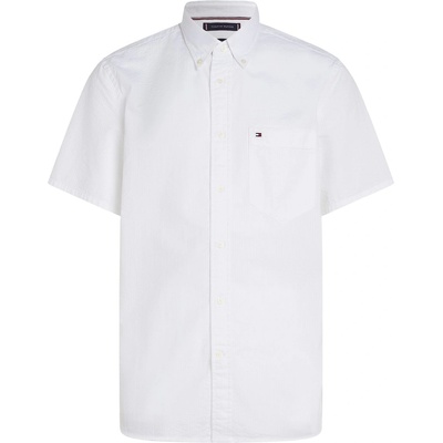 Tommy Hilfiger Риза Tommy Hilfiger Men's Seersucker Short-Sleeve Plain Shirt - Optic White