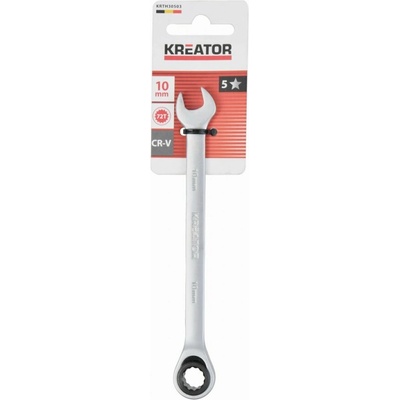 Kreator Oboustranný klíč očko-ráčna/otevřený 10 mm KRTH30503