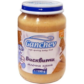 Ганчев пюре млечна каша с бисквити - 190 г