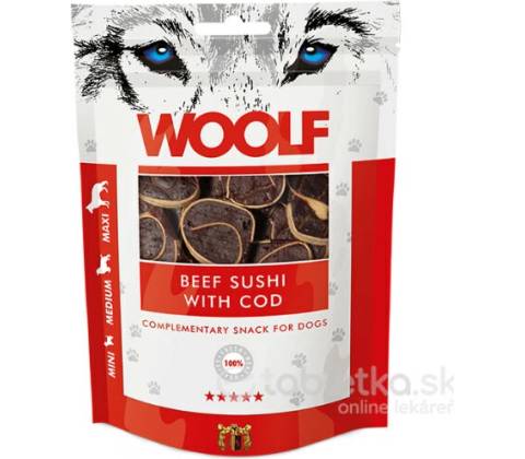 Woolf beef sushi with cod 100 g