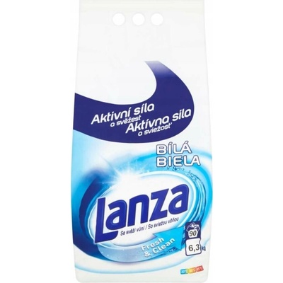 Lanza prací prášek se svěží vůní na bílé prádlo 6,3 kg