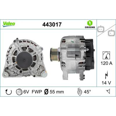 Alternátor VALEO 443017