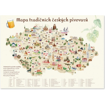 Pivní stírací mapa, Česká republika