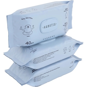 Agnotis Мокри кърпички Agnotis - Supreme Water, 3 x 40 броя (AGSW120)
