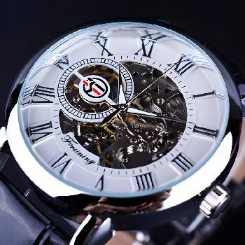 Forsining Часовник gs-2612 - Бял / Сребърен kp2612 (gs-2612)