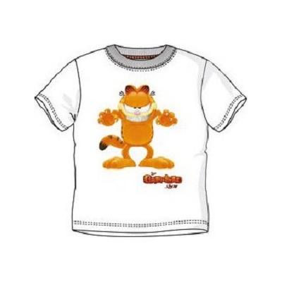 Lamaloli Garfield Kocour trička bílá