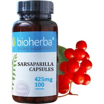 Image 1 of Bioherba Sarsaparilla 250 mg [100 капсули]