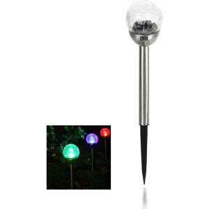 D-iL СОЛАРНА ГРАДИНСКА ЛАМПА 12207 КЪЛБО 0.06w ip44 38см rgb (12207)
