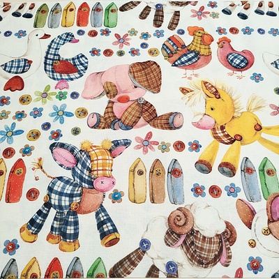 Dekoračná látka HRAČKY šírka 140 cm