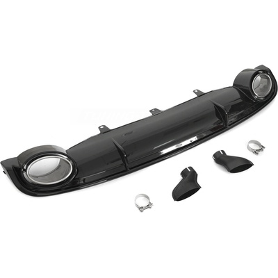 Difúzor Audi A7 C7 10-14 Twin Outlet Sport Style Glossy Black