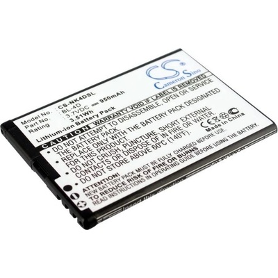 Батерия за Nokia N97Mini, E5, E7/ BLU Hero 2 и други, капацитет 950 mAh, Li-Ion, (екв. BL-4D) (CS-NK4DSL)