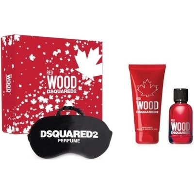 Dsquared2 Red Wood EDT 50 ml + luxusný sprchový gél 100 ml + nočná maska darčeková sada