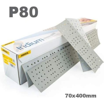 Mirka Iridium brúsny papier 70x400mm 140 dier suchý zips P80