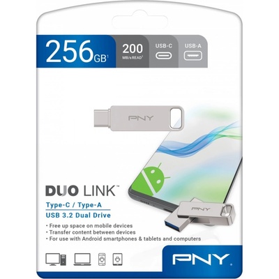 PNY Duo-Link 256GB USB 3.2 (P-FDI256DULINKTYC-GE)