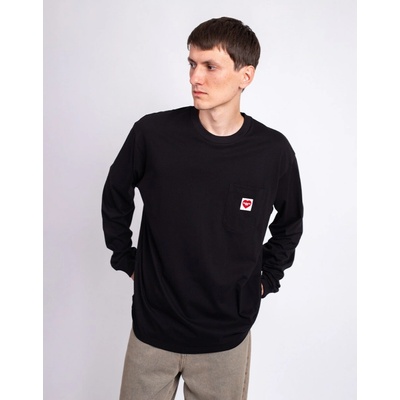 Carhartt WIP L/S Pocket Heart T-Shirt Black/Red
