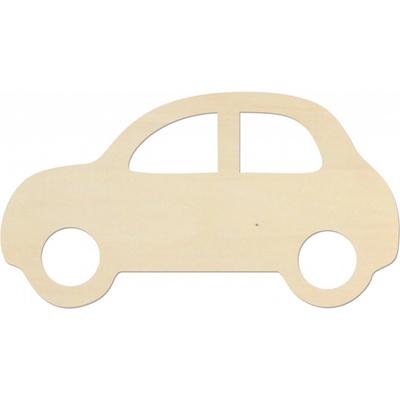 LYMFY Auto bez dierky 10cm prírodné drevo