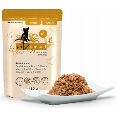 Catz finefood Classic Kitten No.7 s hovädziem telecím meruňkami a ananasem 85 g