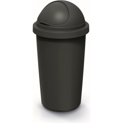 Compacta R Odpadkový kôš Roller recyklovaný čierny s recyklovane čiernym vekom 30 l