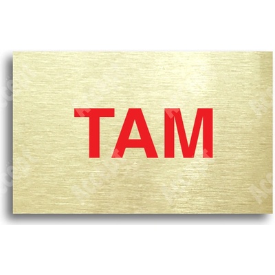 ACCEPT Tabulka SEM - TAM - typ 12 (80 x 50 mm) - zlatá tabulka - barevný tisk bez rámečku