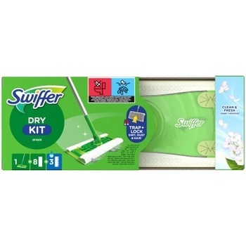 Swiffer Sweeper Startovací sada s 1 nástavcem, 8 utěrkami a 3 čistícími ubrousky