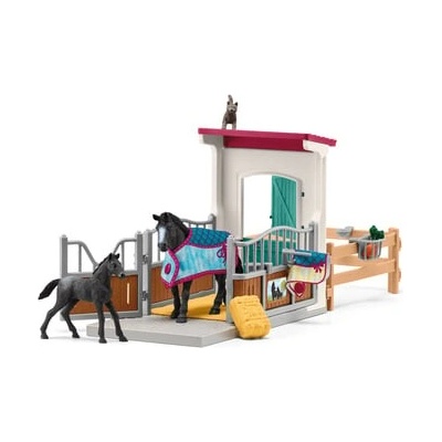 schleich ® Koňský box s klisnou a hříbětem 42611