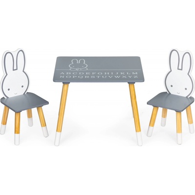 Eco Toys detský stôl so stoličkami Bunny