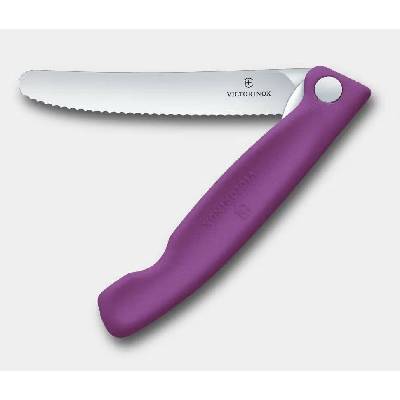 Victorinox Nůž piknikový skládací Swiss Classic 11 cm vroubkovaný růžový