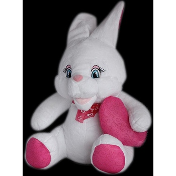 Плюшена играчка Заек със сърце 24см