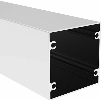 Hliníkový plotový stĺpik 100×100 mm – 6,0m – Natural pre ukotvenie adapterov