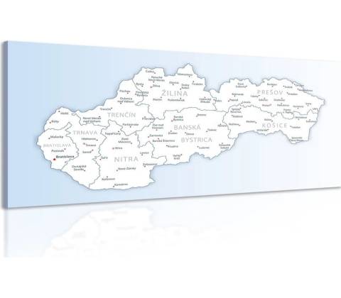 Obraz mapa Slovenska
