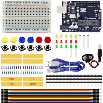 KUONGSHUN ELECTRONICS Štartovacia súprava pre fanúšikov elektroniky s modulom Arduino UNO R3