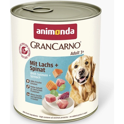 Animonda Gran Carno Adult hovädzie & losos & špenát 800 g