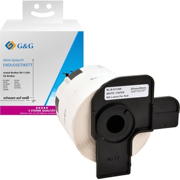 Compatible Лента за етикетни принтери BROTHER ТИП QL - SMALL ADDRESS LABELS - 29 mm x 62 mm x 800 - DK11209 (DK-11209) - P№ RL-BR-DK11209 - (Compatible-RL-BR-DK11209)