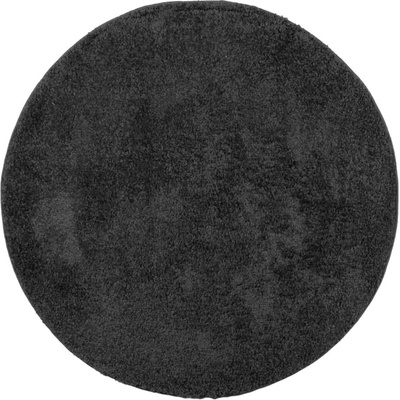 Шаги килим с дълъг косъм, модерен, антрацит, o 120 см