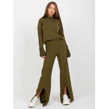 Coco Angelo zvonové kalhoty s rozparkem -vi-sp-20271.97-khaki