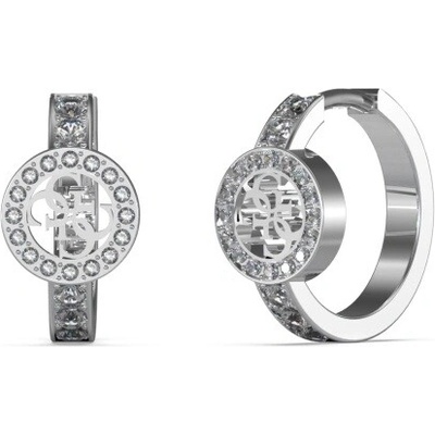 Guess Módne oceľové náušnice s kryštálmi Huggie Me JUBE03138JWRHT/U