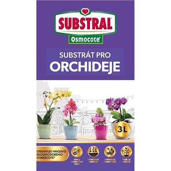 SUBSTRAL Substrát na orchidei s hnojivom OSMOCOTE 3 l