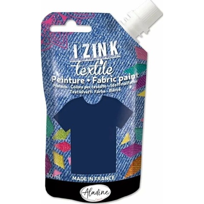 Aladine IZINK textilní barva tmavě modrá 80 ml