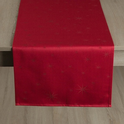 Veba Ubrus Flow Hvězdičky červená 40x120cm