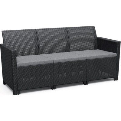 Keter CLAIRE 3 SEATERS SOFA grafit – Zboží Dáma