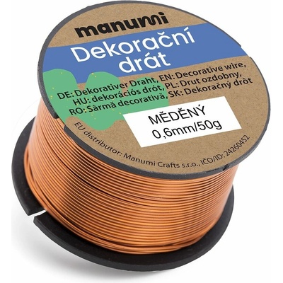 Manumi Medený drôt 0,6 mm/50 g - 1 ks
