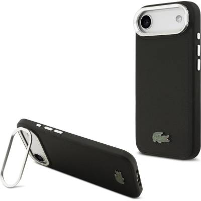 Lacoste Iconic Petit Pique калъф с поставка за камера MagSafe за iPhone Air черен (LCHMP17MPCSLAK)