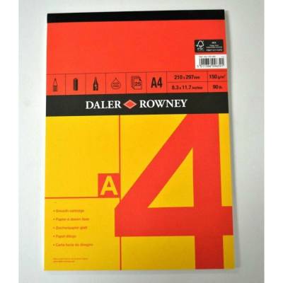 Daler Rowney Skicár Red & Yellow A4 150 g 25 listov lepený