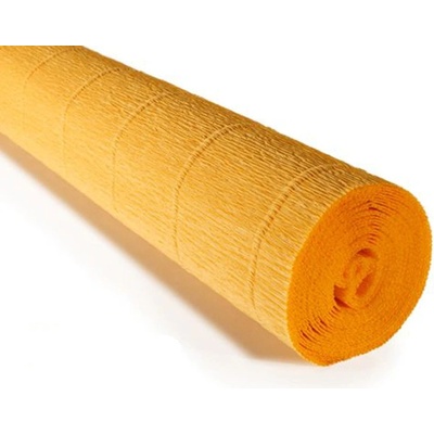 Italský krepový papír Cartotecnica Rossi 180g (50 x 250cm) - světle oranžová 576