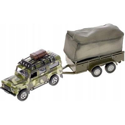 Mikro trading Auto Vojenské Land Rover Defender kov 14 cm