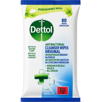 Dettol Antibakteriální ubrousky na povrchy 80 ks – Hledejceny.cz