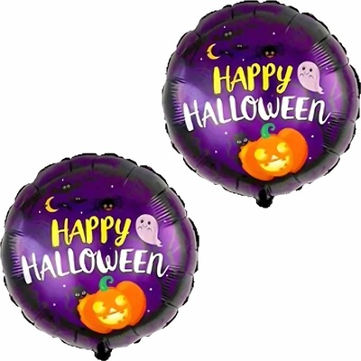 FLEXMETAL Balon foliový, Happy halloween, kulatý růměr 45 cm