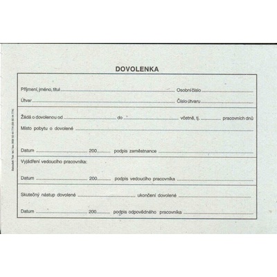 Baloušek tisk ET075 Dovolenka A6, 50l
