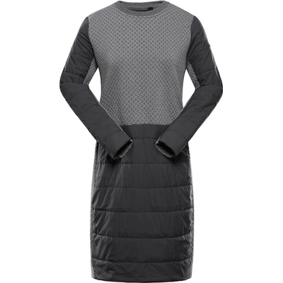 ALPINE PRO OLWA DÁMSKÉ ZATEPLENÉ ŠATY NEUTRÁLNÍ / ZEMITÁ