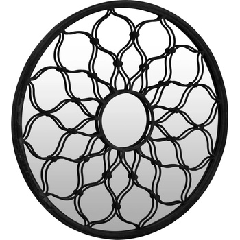 Image 1 of vidaXL Градинско огледало, черно, 40x3 см, желязо, кръгло, за открито (318366)